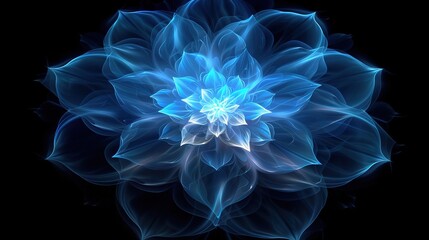 Fototapeta premium Abstract_background_with_a_blue_glowing_light