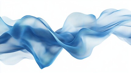 Soft blue silk waves flow gracefully across the canvas. This abstract design evokes a sense of calm and tranquility. Perfect for digital projects and decor. Generative AI