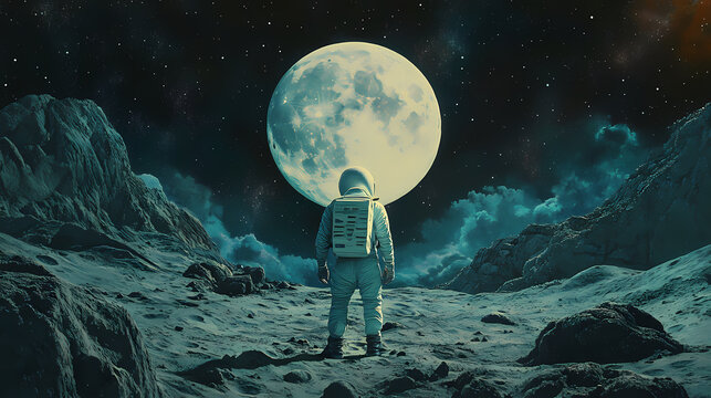 Human missions to the moon. moonshade. illustration. Moonshade. Illustration
