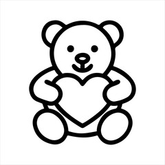 Teddy bear silhouette vector design