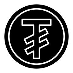 Mongolian Tughrik Currency Symbol Outline Glyph Icon