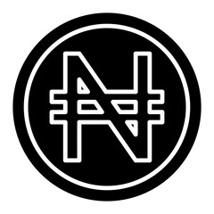 Nigeria Naira Currency Symbol Outline Glyph Icon