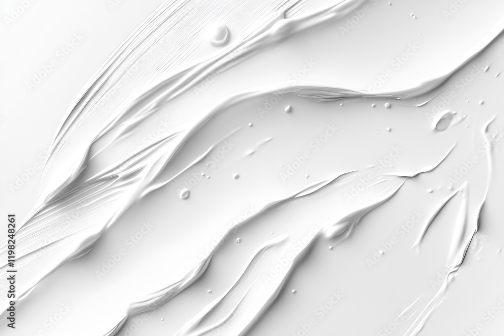 Poster Smooth white textured background with elegant artistic brush strokes design : Generative AI