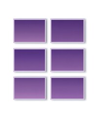 Fototapeta premium Six Purple Gradient Rectangles Arranged in a Grid