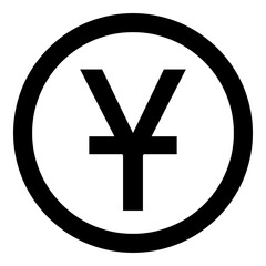 Chinese Yuan Currency Symbol Solid Icon