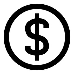 US Dollar Currency Symbol Solid Icon