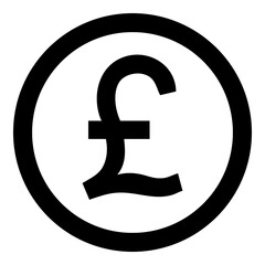 United Kingdom Pound Sterling Currency Symbol Solid Icon