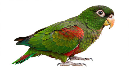 Vibrant Green Parrot Bird Exotic Avian Wildlife Tropical Feather Detail