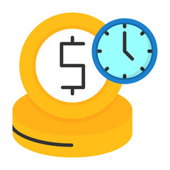 Retirement planning Flat Style Icon