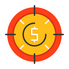 Financial goals Flat Style Icon