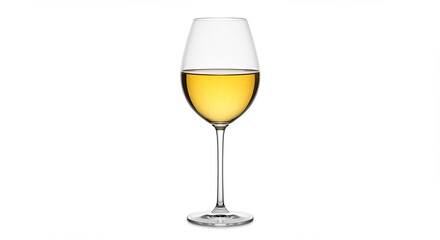 Crisp White Wine in Elegant Glass Drinks Photography
