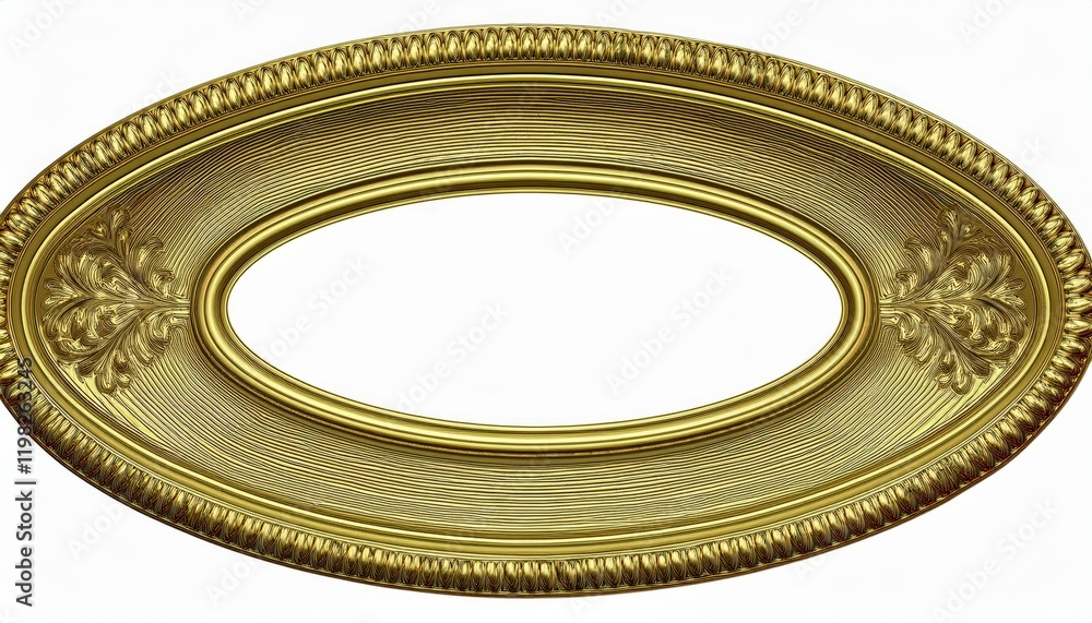 Poster elegant oval frame in isolation a timeless vignette of minimalistic artistry on a cool gray backdrop
