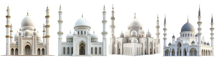 PNG Mosques Isolated on White Background