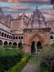 Courtyard of the monastery of Guadalupe, Cáceres, Spain.