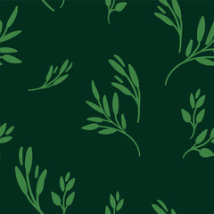 Elegant abstract floral pattern featuring chamomiles and leaves. Ideal for surface design, fabric, paper and etc.