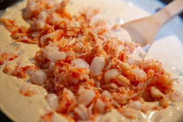 Cooking Creamy Crawfish Pasta