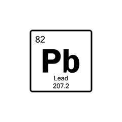 periodic table Lead line icon