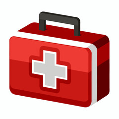 Colorful Graphics of a First Aid box-Vector Illustration
