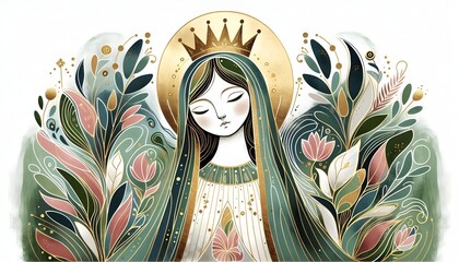 "Flores Celestiales: Retratos Divinos"