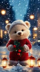 Cute Christmas teddy bear