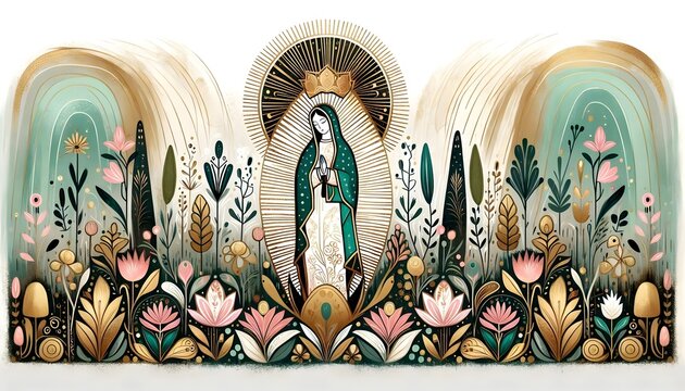 "Flores Celestiales: Retratos Divinos"