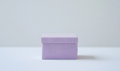 Fototapeta premium Small lavender gift box on white background.