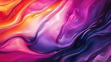 Fototapeta premium Vibrant abstract waves of color in fluid motion