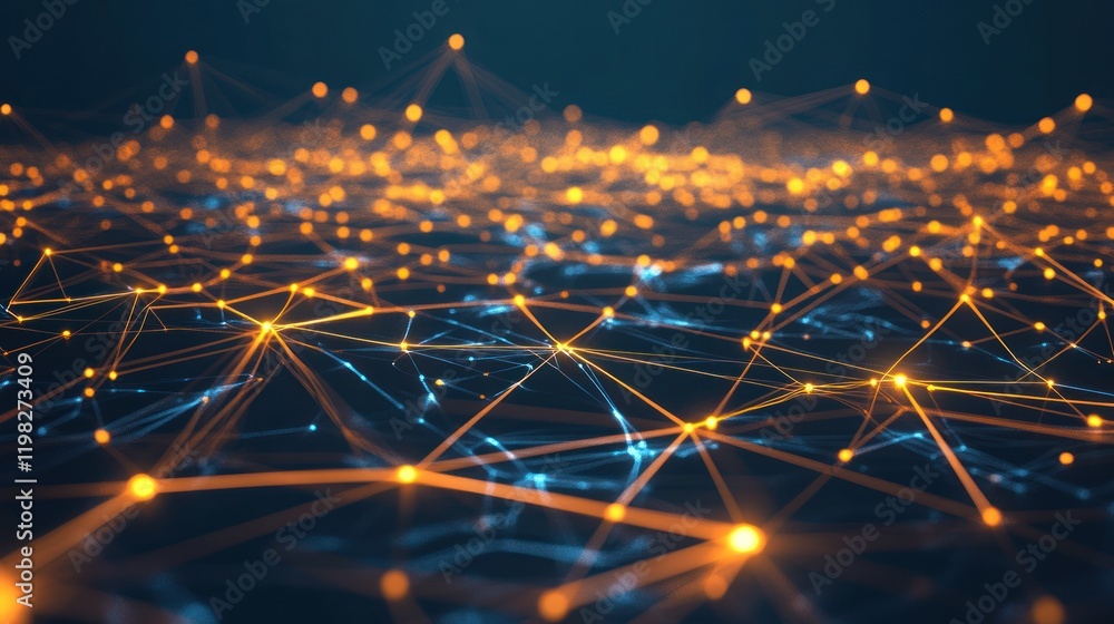 Aufkleber abstract network connection: digital data flow