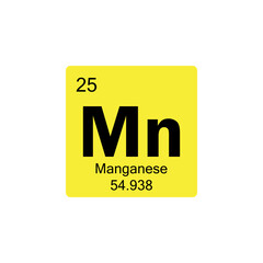 periodic table Manganese colored icon