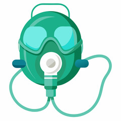 Colorful Graphics of a Gas Mask -Vector Illustration