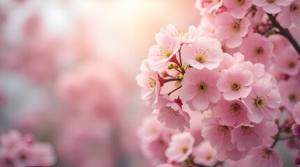Obraz premium pink cherry blossom in spring