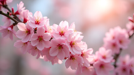 Obraz premium Springtime blossoms in vibrant, pastel colors.