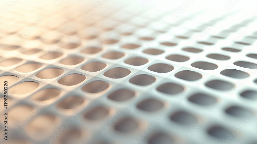 Poster abstract white grid pattern: a study in texture and light