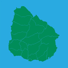 uruguay country map icon vectors illustration