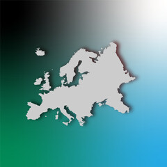 Obraz premium europe map icon vectors illustration
