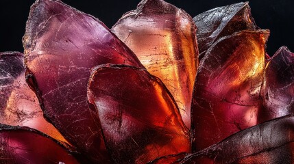 Glossy Gemstone Flower with Vibrant Colors