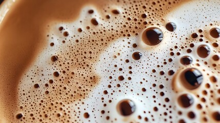 Coffee Crema Close Up Texture Bubbles Foam