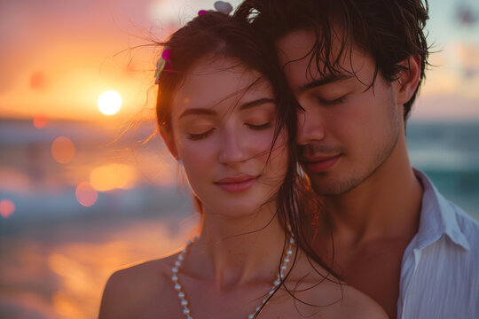 Romantic Couples at Sunset: Capturing Love, Intimacy, and Passion