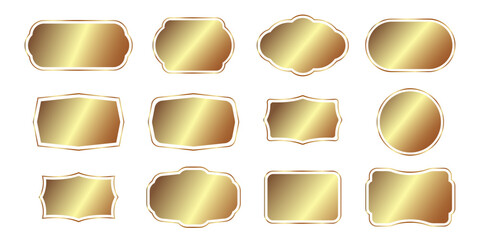 Luxury Gold Label Set with Elegant Frames