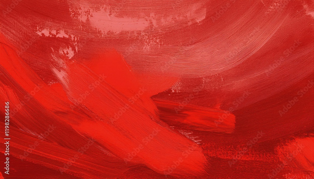 Poster vivid red backdrop with subtle textures a closeup view of a freshly painted canvas on at