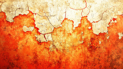 Fototapeta premium Grunge-style textured background: Distressed, cracked paint, faded colors. Rugged, worn-out, bold visuals, vintage.