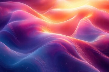 Obraz premium energetic waves of vibrant colors and abstract shapes blend seamlessly in a luminous background, creating a dynamic atmosphere that inspires creativity