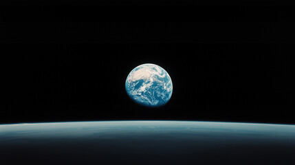 A Pale Blue Dot: A breathtaking perspective of Earth as seen from space, a tiny sphere suspended against the vast blackness of the cosmos.