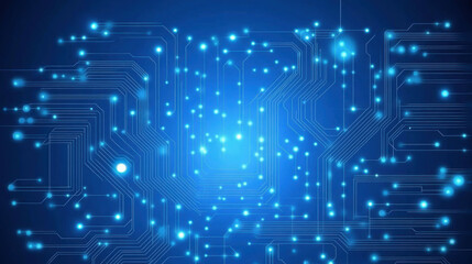 Fototapeta premium Futuristic Technology Chip with AI Mark, Advanced Circuit Board Innovation for Smart Devices and Robotics.