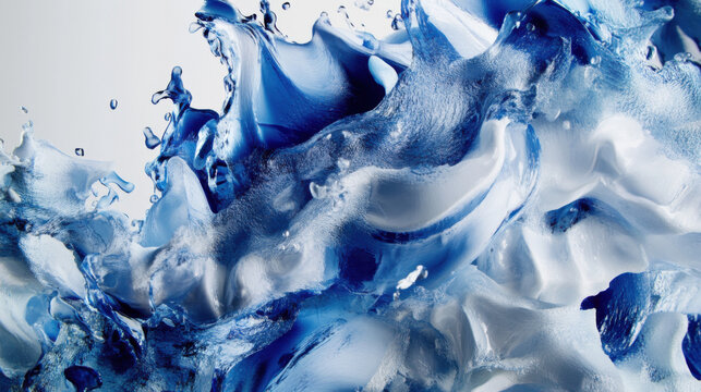 Elegant blue and white release background, rendering effect, suitable for speeches or corporate meetings