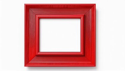 Minimalistic Artwork Stark Contrast of a Red Square against a White Background, Invoking a Sense of Emptiness and Simplicity
