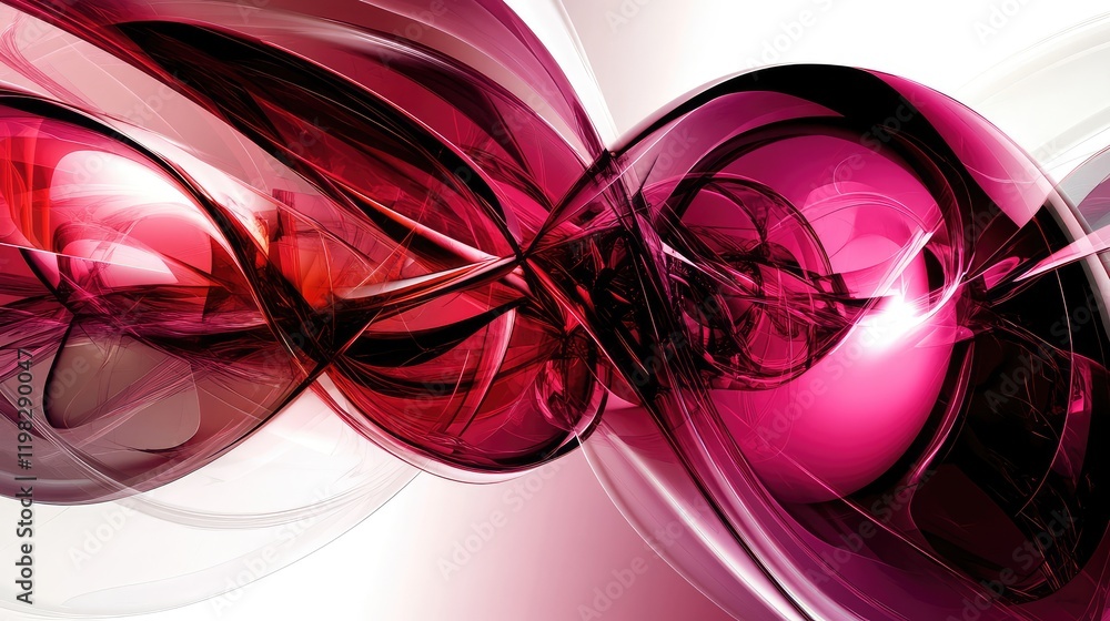 Aufkleber abstract clean design with geometric shapes, flowing patterns, and gradient color highlights.