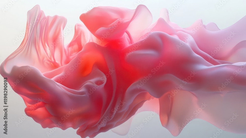Aufkleber abstract digital minimalism with fluid forms, soft gradients, and clean spacing in a modern layout.