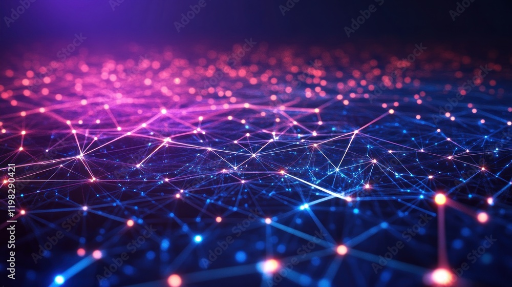 Poster abstract network connection: a digital universe of interconnected nodes