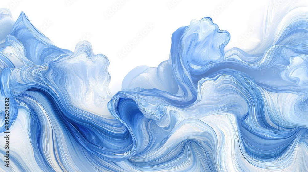 Poster abstract glowing wave pattern in soft blue tones, perfect for a modern corporate and digital brandin
